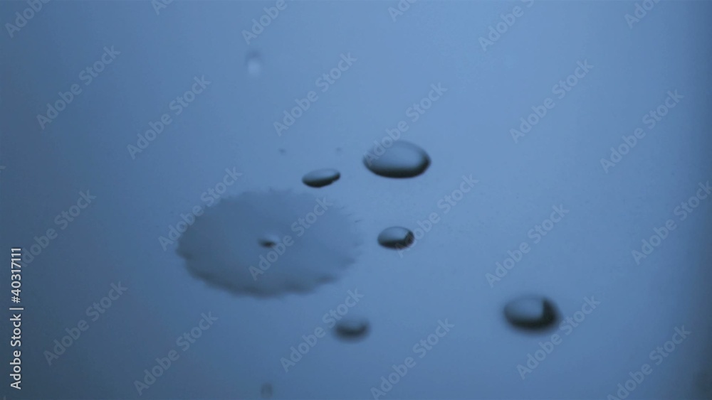 Droplet falling in super slow motion Droplet falling in super slow motion