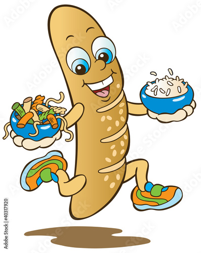Bread pasta carbohydrate running character