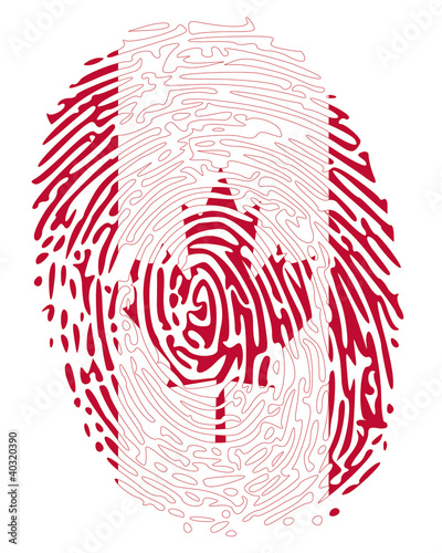 Thumbprint Canada Flag Colors