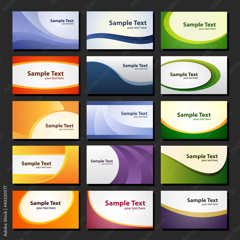 Set of business card templates.