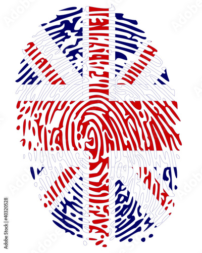 Thumbprint  Flag Colors of Great Britain