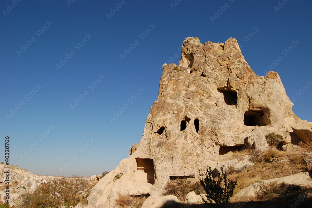 Rock houses at the Goreme museum in Cappadocia