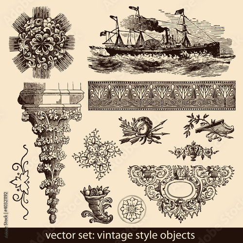 vintage style objects
