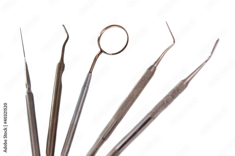Dental tools isolated Dental tools isolated