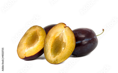plums isolated