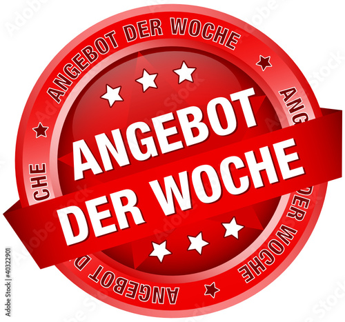 Button Banner "Angebot der Woche" rot