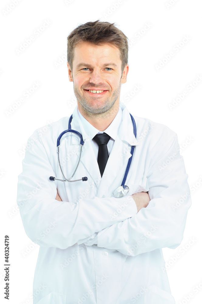 Smiling medical doctor man with stethoscope Smiling medical doctor man with stethoscope