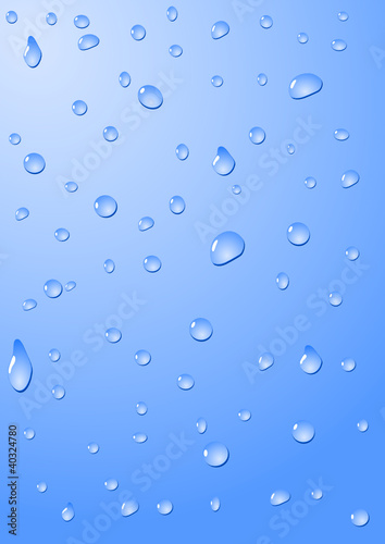 Blue drops of water