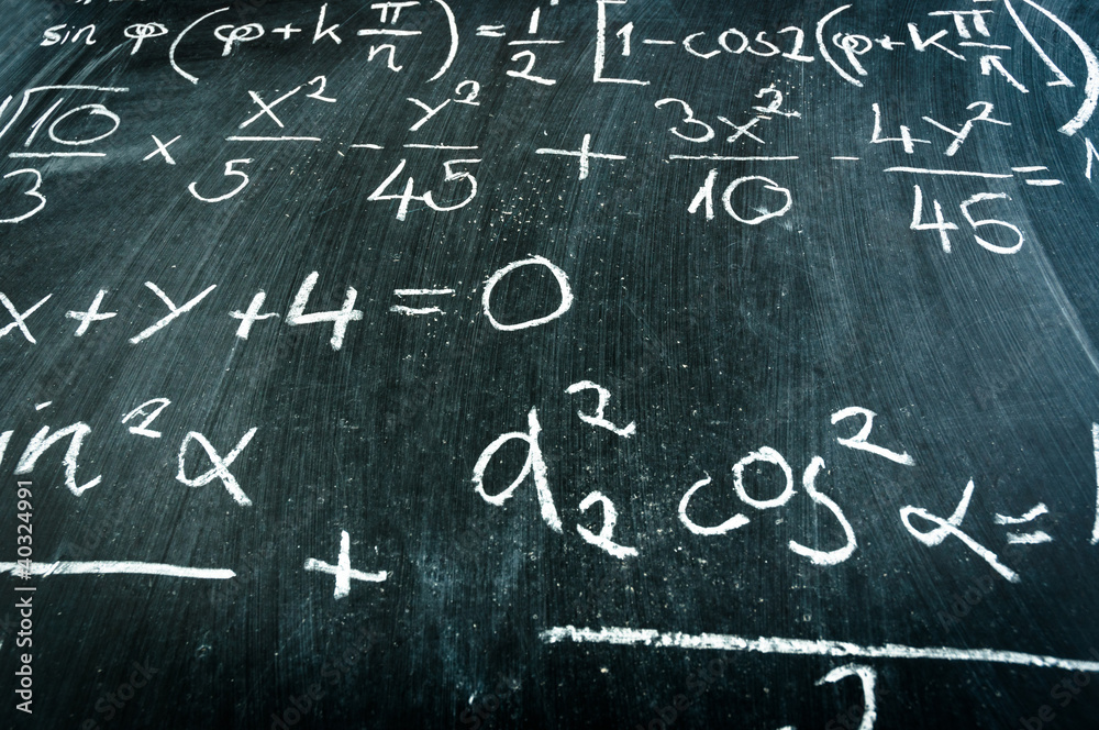 Blackboard with formulas Blackboard with formulas