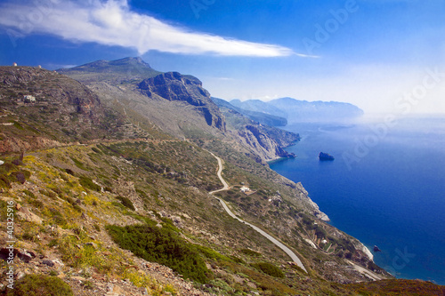 grèce,cyclades, amorgos : côte sud
