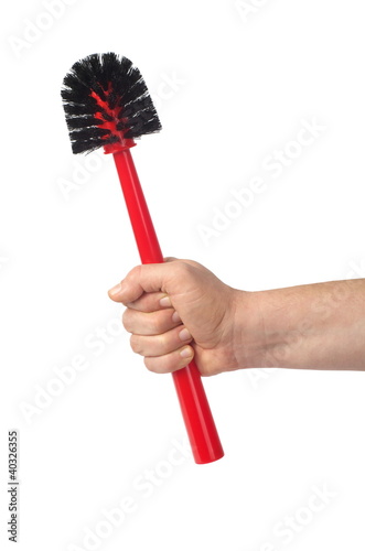 Hand with Toilet Brush