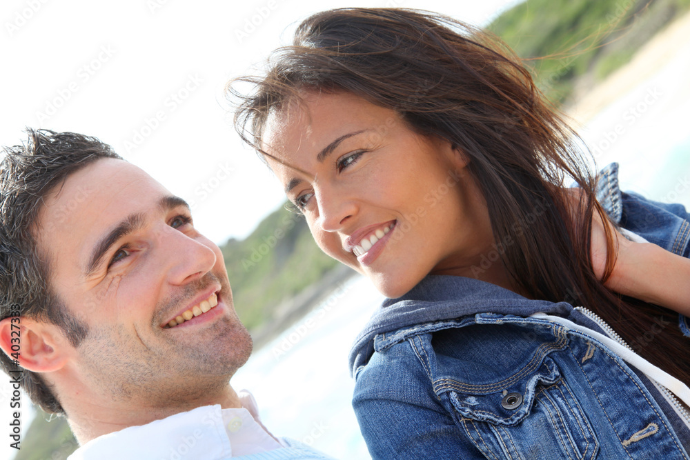 Fototapeta premium Portrait of happy young couple