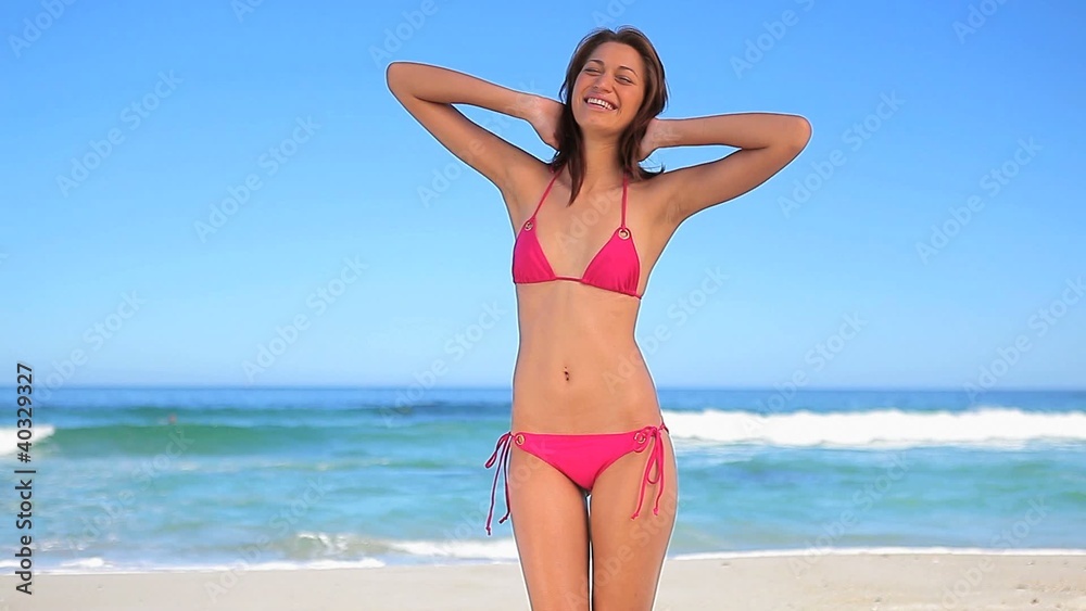 Smiling brunette woman having fun Smiling brunette woman having fun