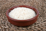Single bowl of healthy basmati rice.