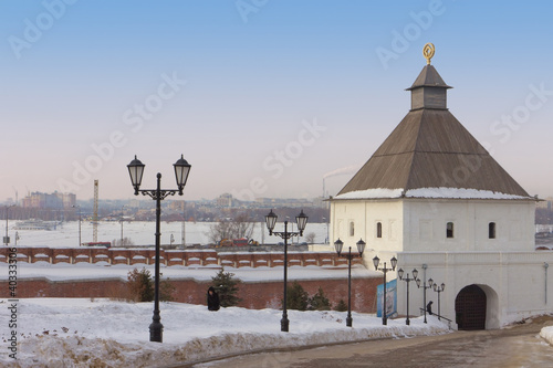 The Taynitskaya tower in Kazan kremlin photo