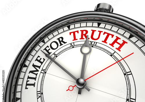 time for truth concept clock