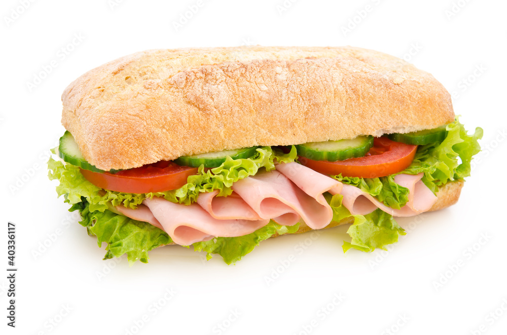 Chicken breast sandwich isolated on white Chicken breast sandwich isolated on white