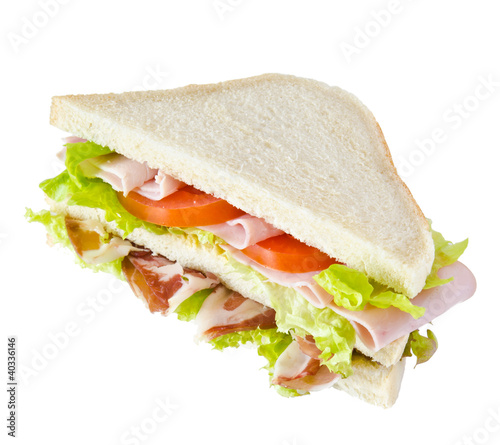 Sandwich with various healthy ingredients on a plate