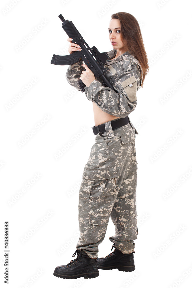Female paintball player Female paintball player