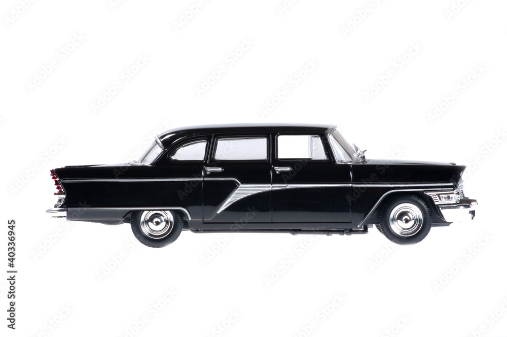 Black retro big car for business class.
