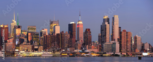 Photography New York City Manhattan sunset panorama