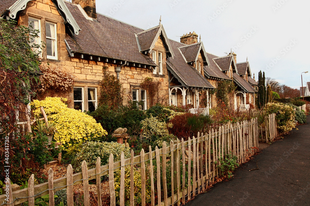 Beautiful, old, traditional Scottish houses