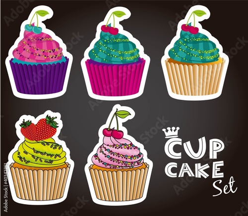 set of cupcakes