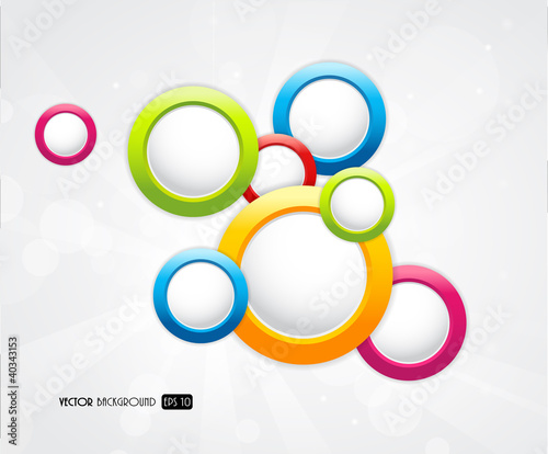 Abstract colorful background with circles.