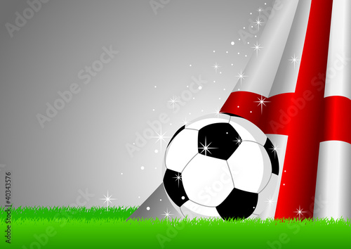 Vector illustration of a soccer ball with England insignia