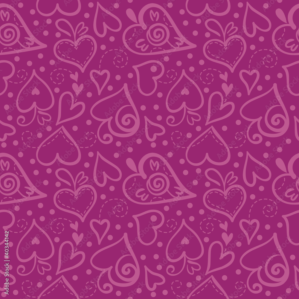 Seamless pattern with abstract hearts Seamless pattern with abstract hearts