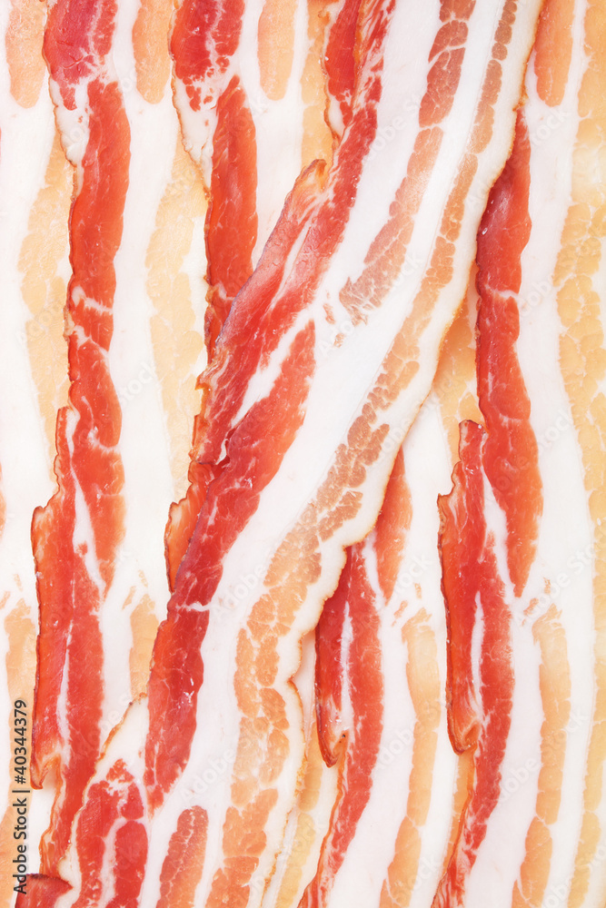 Fototapeta premium Slices of smoked bacon