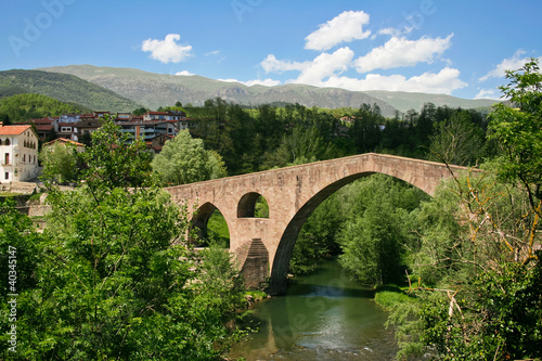 view of small town in Catalonia - Sant Joan De Les Abadesses