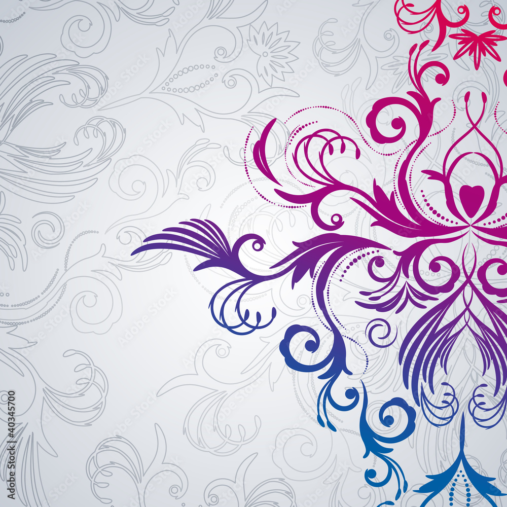 Abstract floral background with east flowers. Abstract floral background with east flowers.