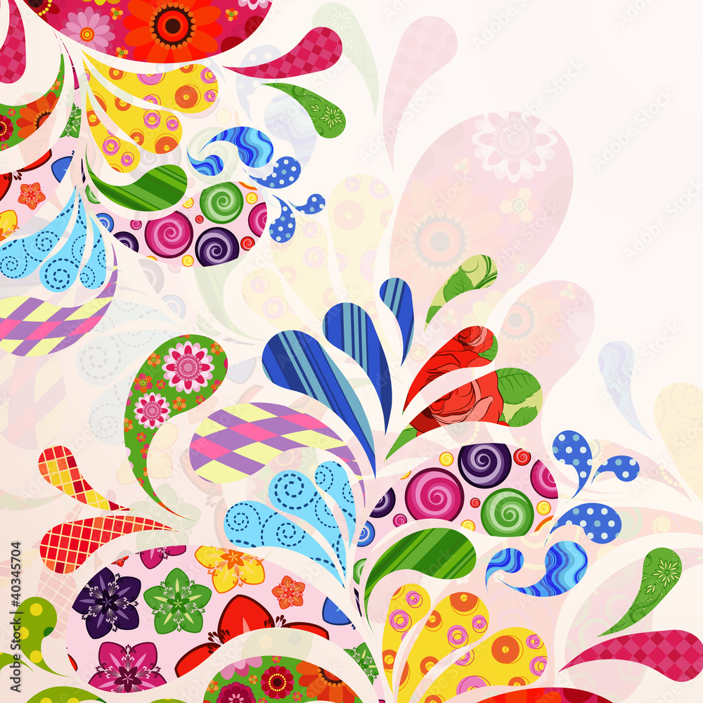 Abstract ornamental floral background. Abstract ornamental floral background.