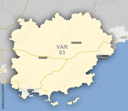 Carte et situation du département du VAR