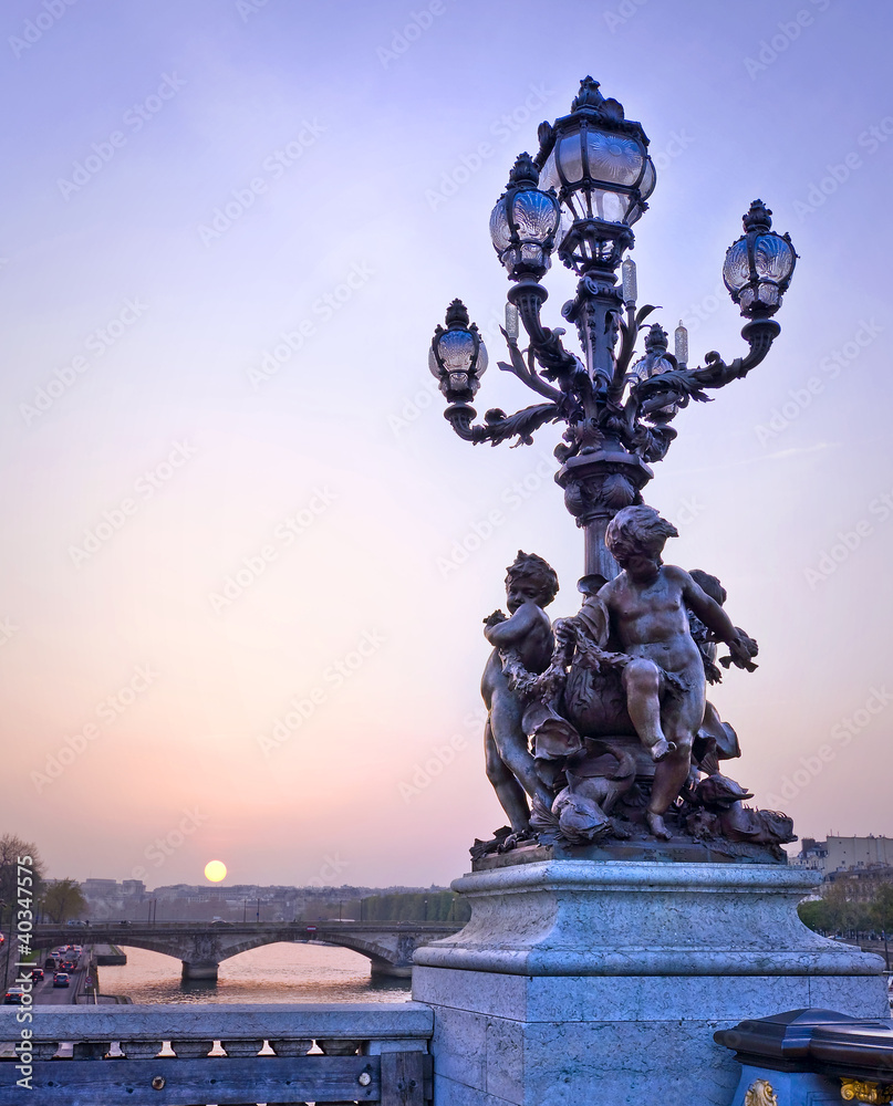 Fototapeta premium Pont Alexandre III de nuit - Paris