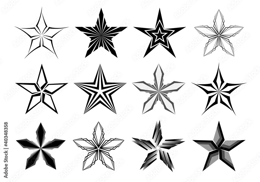Graphic stars collection Graphic stars collection