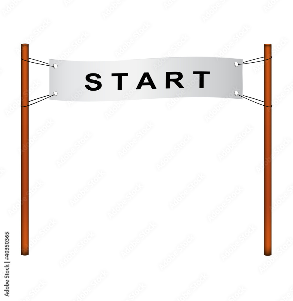 Obraz premium Starting line – ribbon with start