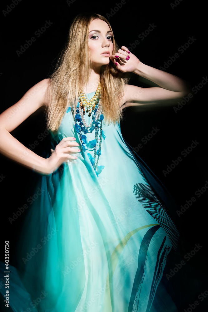 beautiful make up portrait over black background beautiful make up portrait over black background