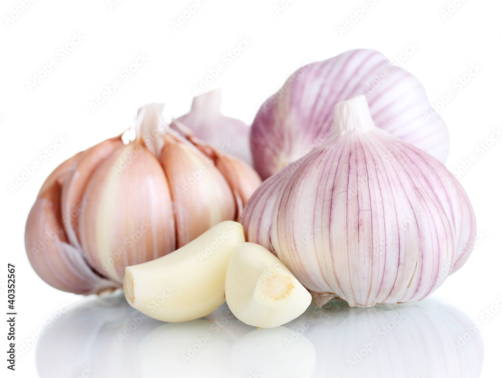 fresh garlic isolated on white fresh garlic isolated on white