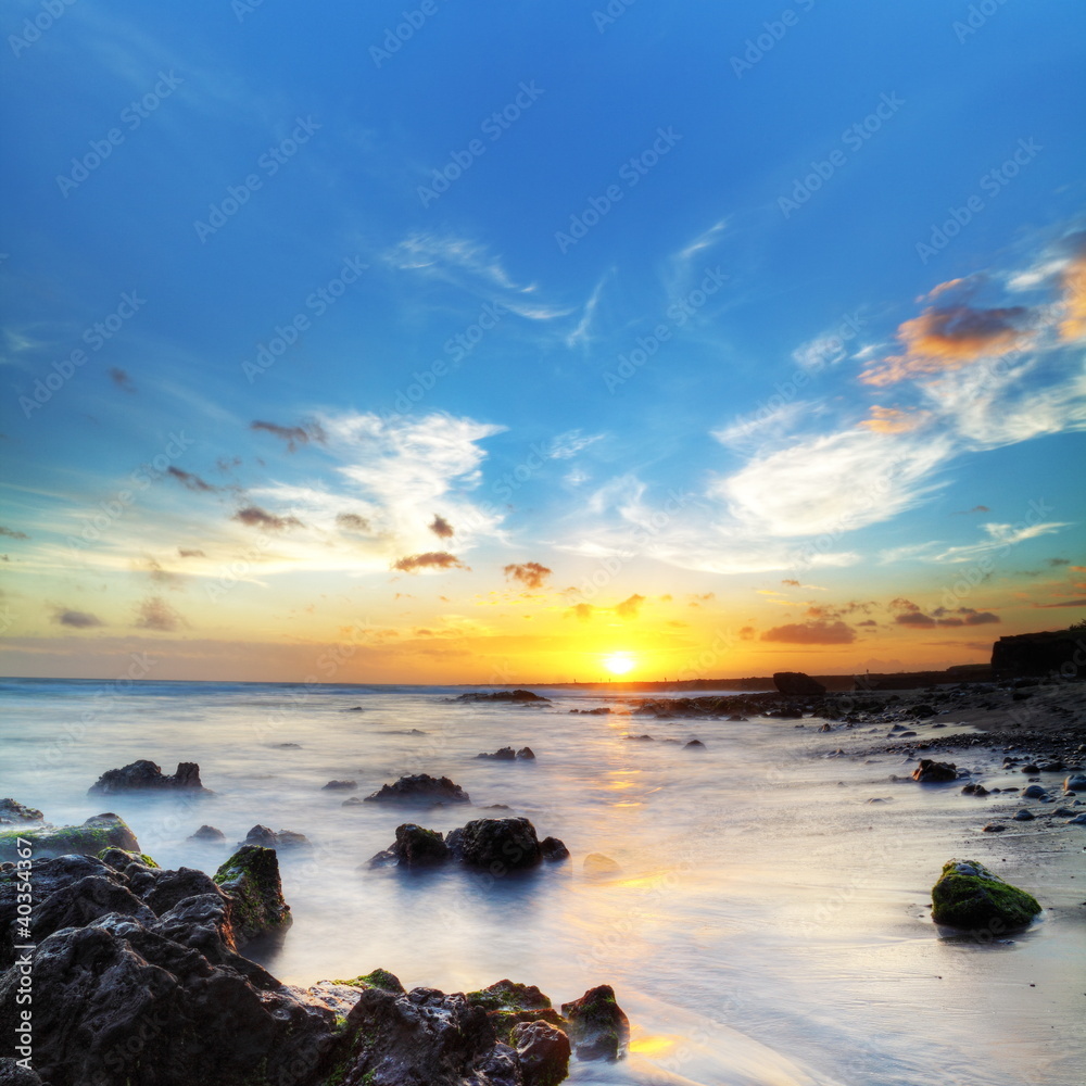 Crépuscule sur les plages réunionnaises. Crépuscule sur les plages réunionnaises.