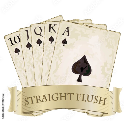 royal flush playing cards