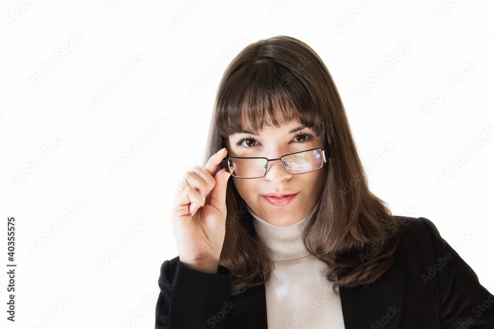 Business woman with glasses