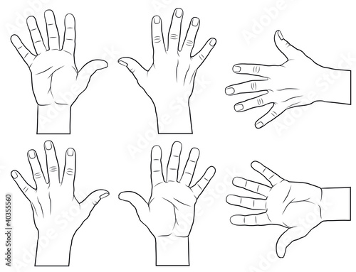 Offene Hand. innen und außenansicht