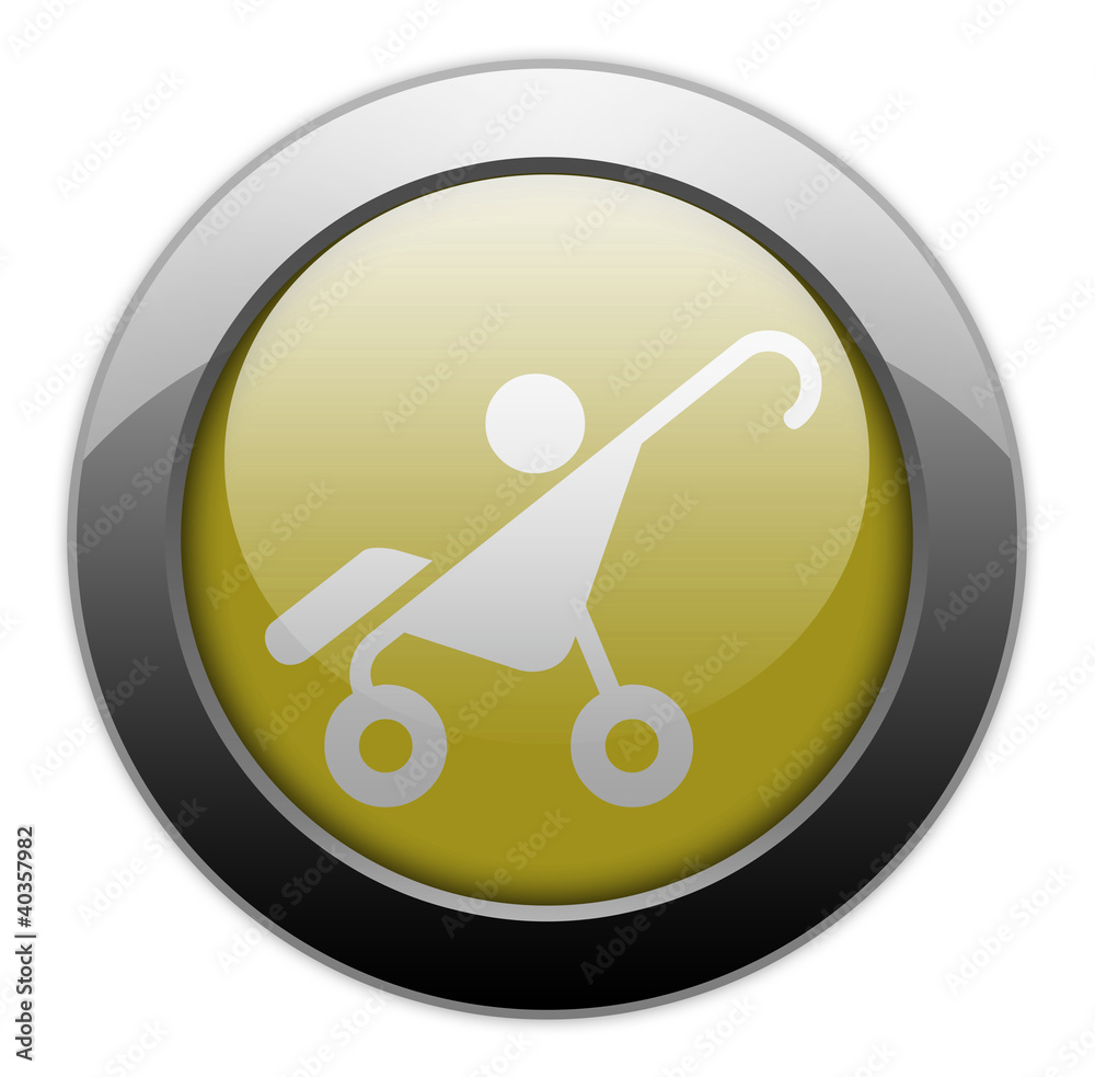 Yellow Metallic Orb Button Yellow Metallic Orb Button