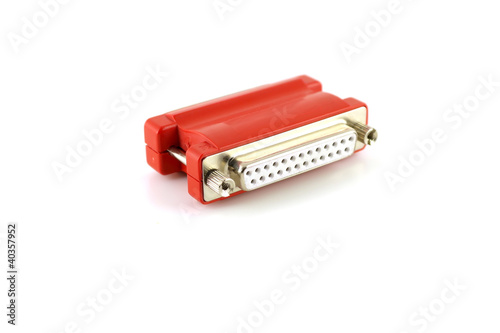 LPT interface adapter (Key) for computer over white photo