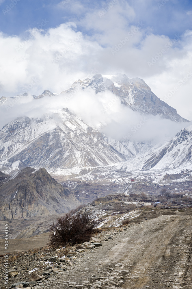 Trekking road in Nepal