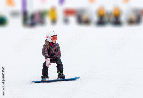 girl skiing winter