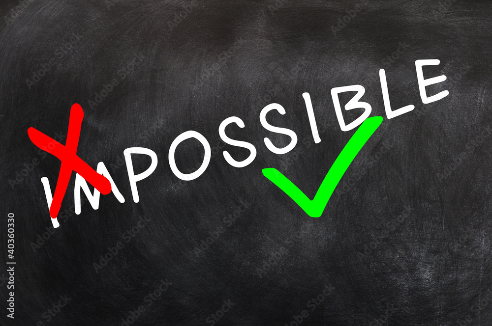 Fototapeta premium Conceptual image of making the impossible possible