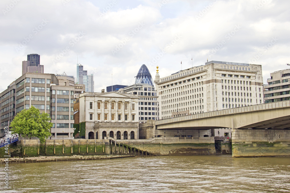 The London Bridge and the river Thames in London, England